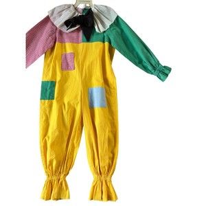 Vintage Clown Costume Handmade One Piece Childs Suit Carnival